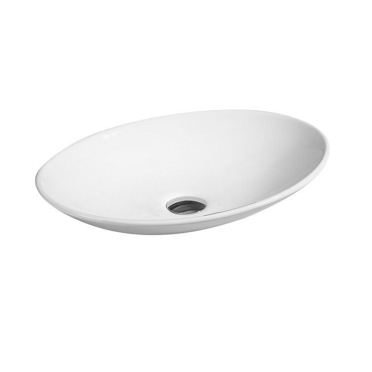 Belfry Bathroom Euthymios White Ceramic Oval Bathroom Sink Wayfair.co.uk